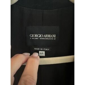 Vintage Giorgio Armani Black Label Suit Jacket & Pants Luxurious Top Tier Italy